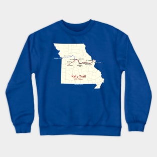 Route Map Design, The Katy Trail Crewneck Sweatshirt